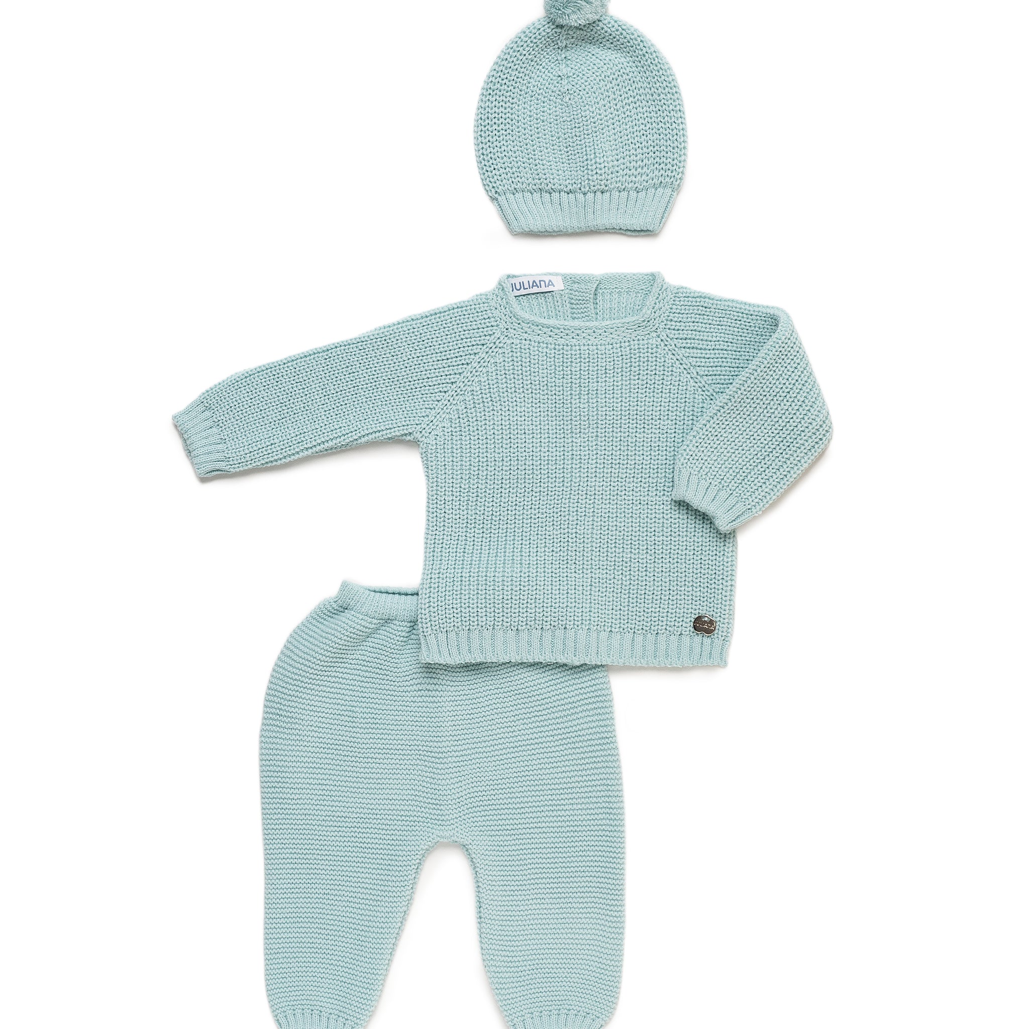 Parelmoeren driedelige set met broek