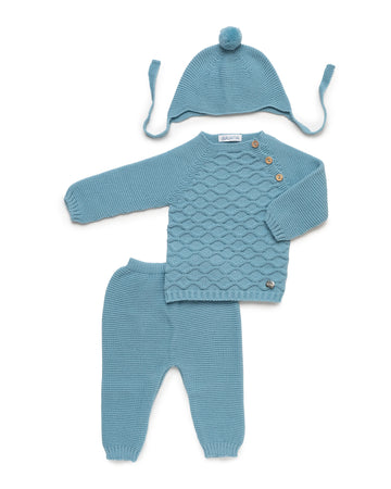 5-delige pasgeboren linnenset met ruitpatroon, broek en bijpassende deken