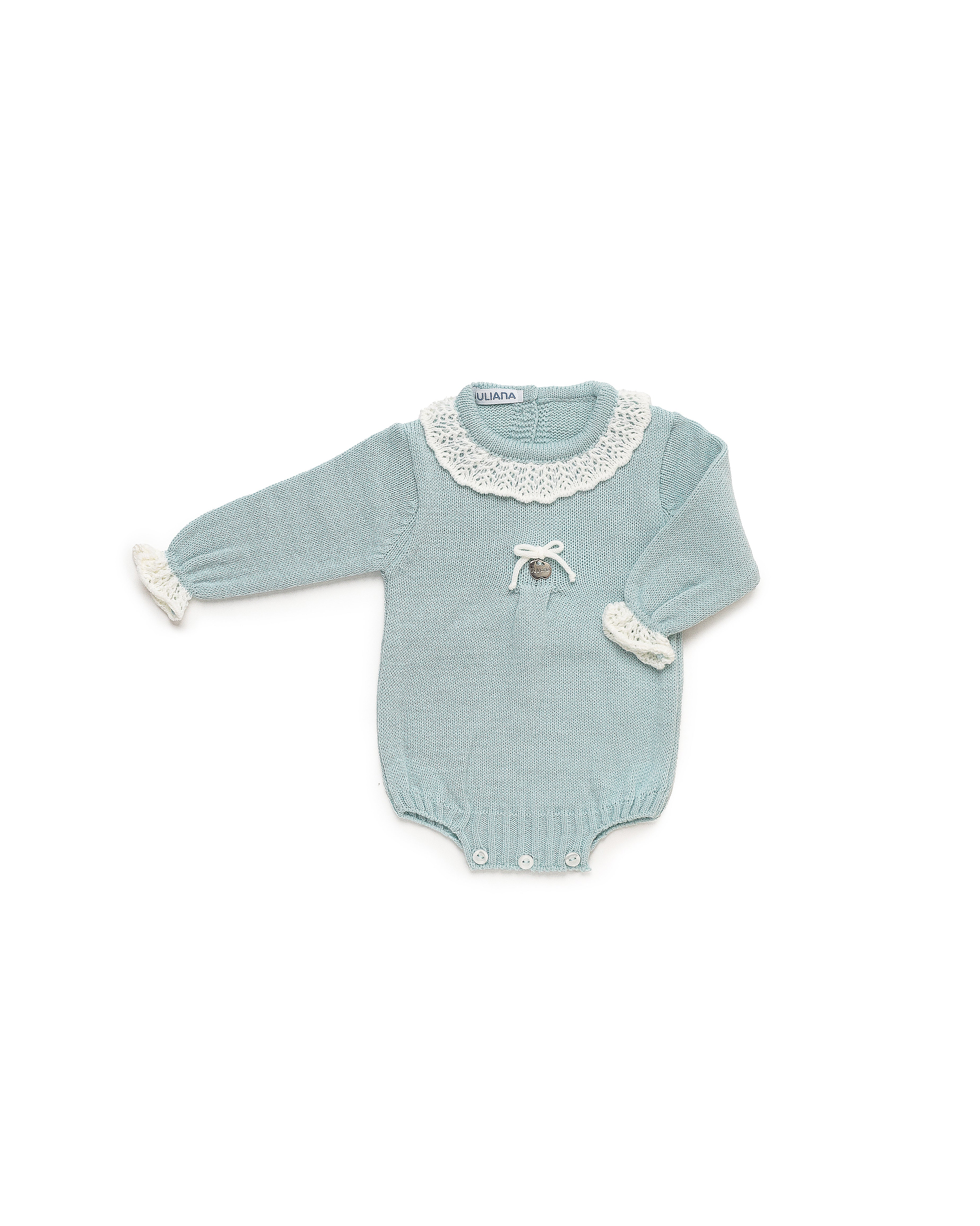 Gebreide romper met ruchekraag