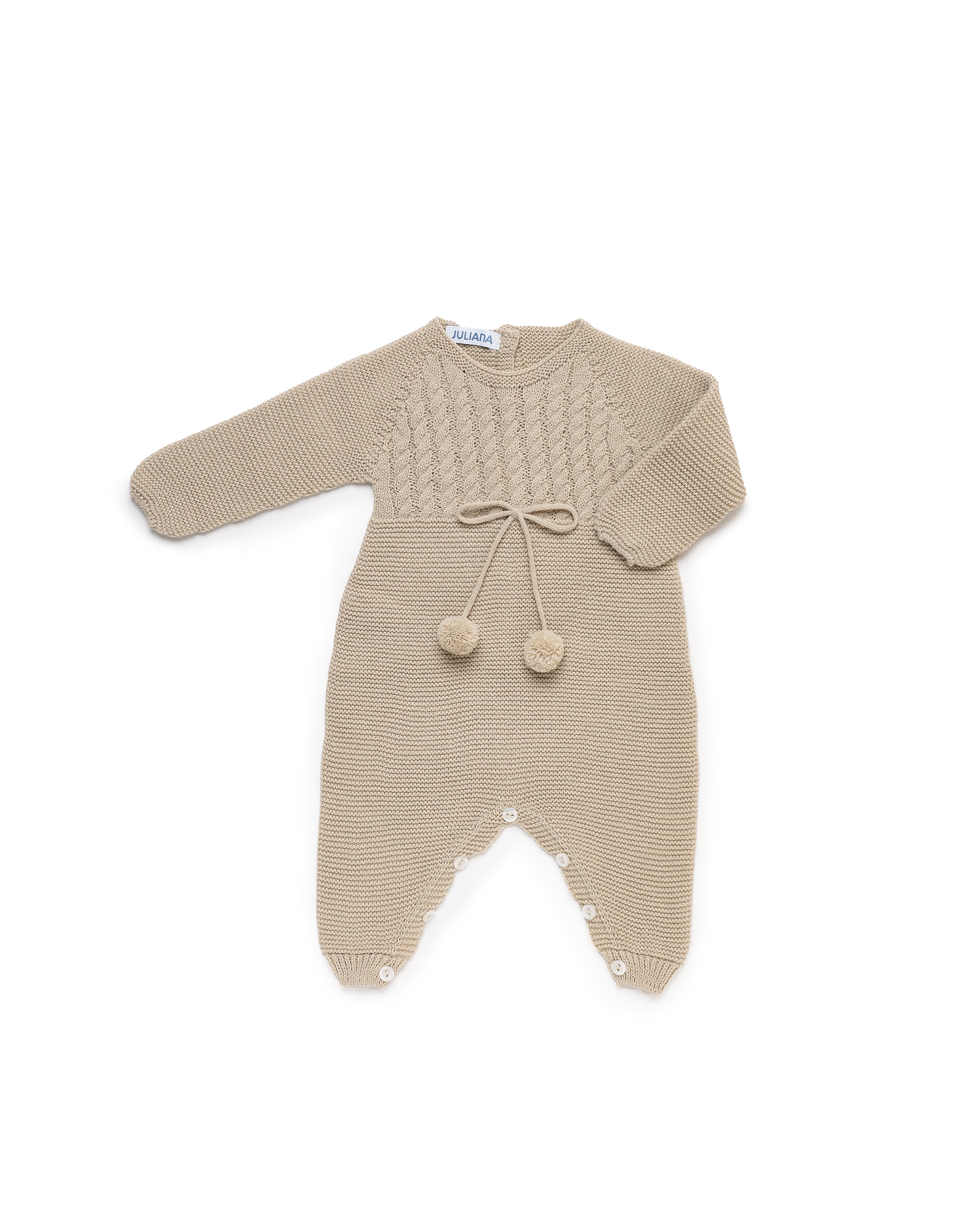 Gebreide romper met vlechten