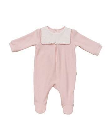 Meisjesbody met witte kraag - 100% katoen 