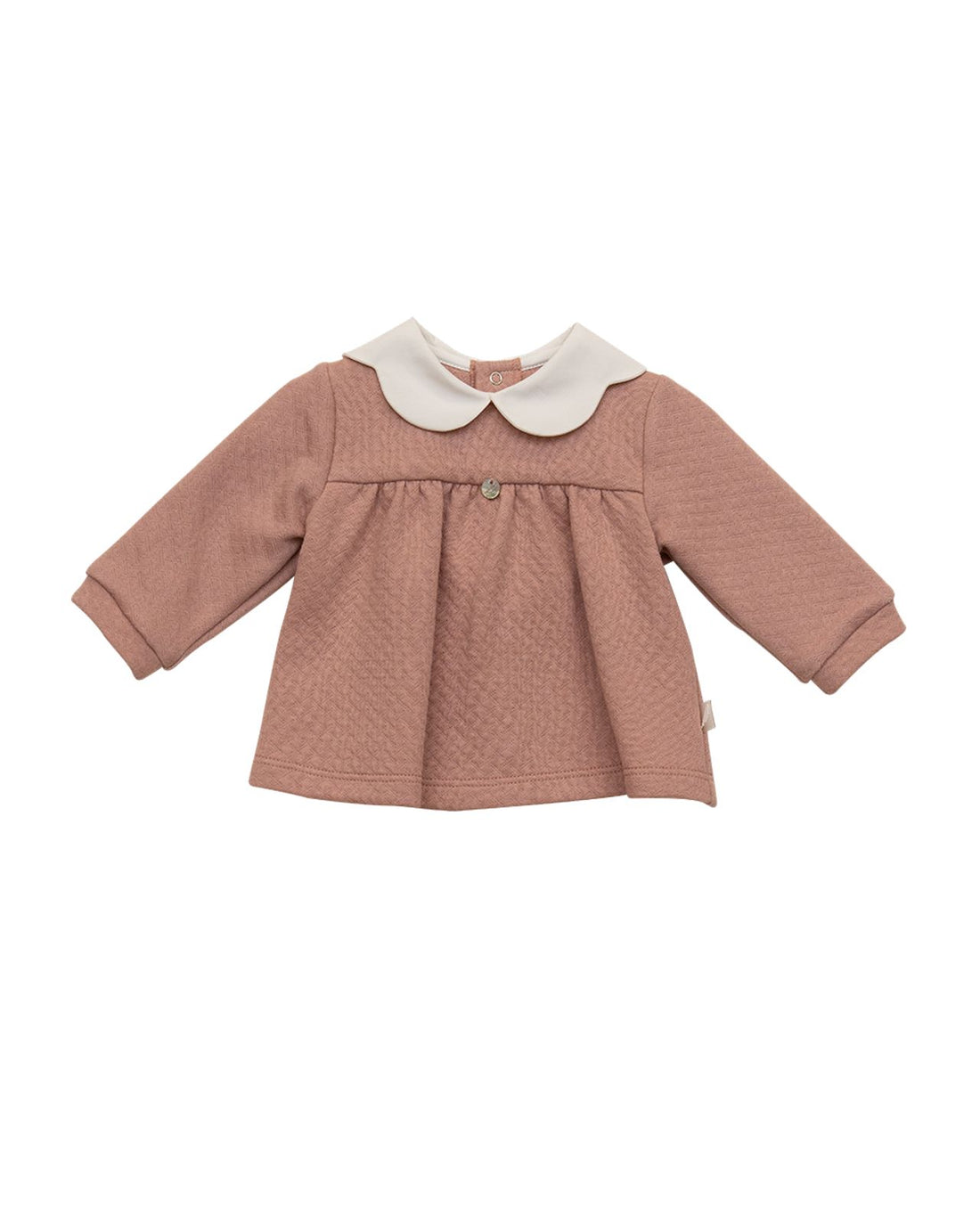 Meisjes gebreide top en broekset – Oudroze | 80% katoen, 20% polyester