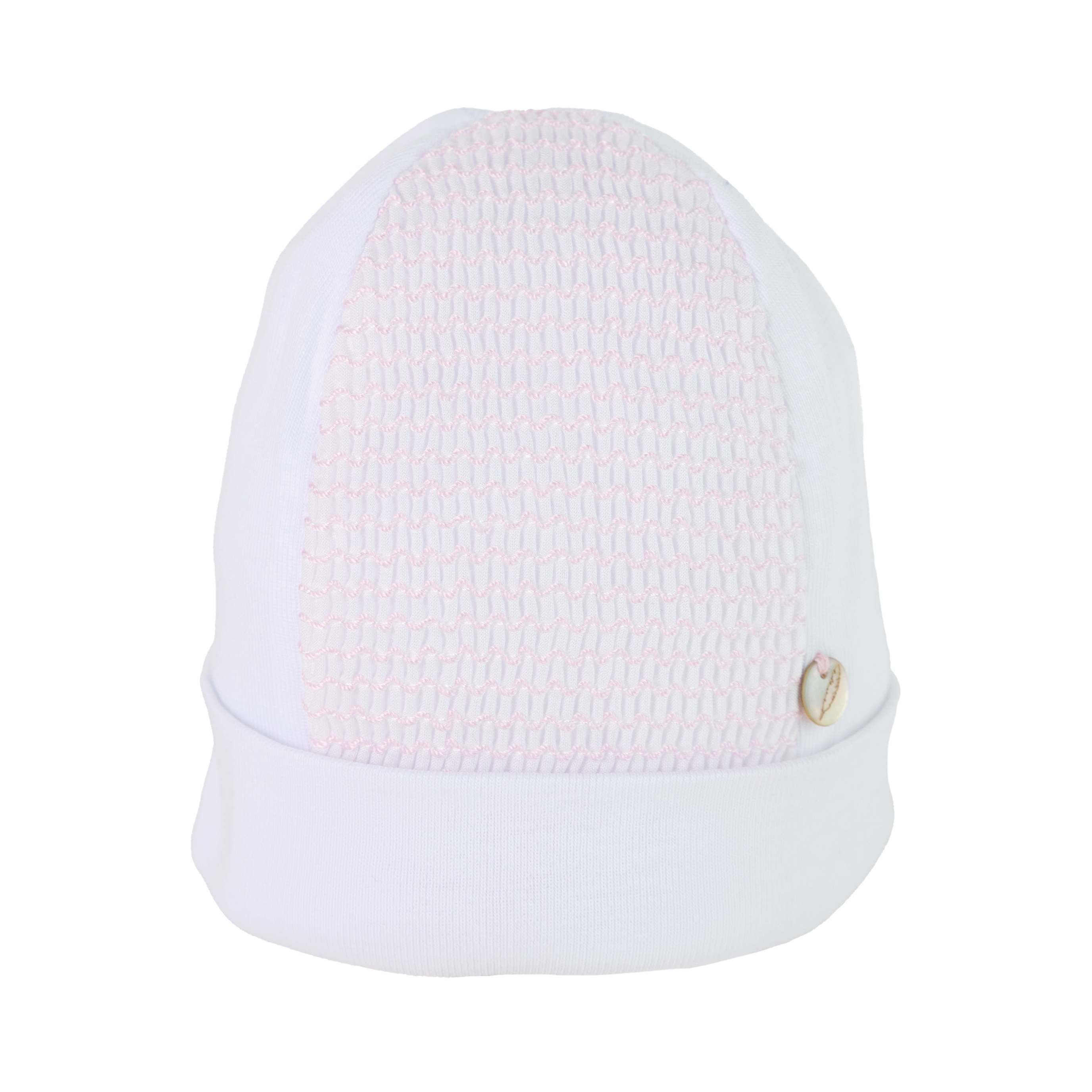 Geborduurde babymuts - 100% premium katoen, roze of blauw