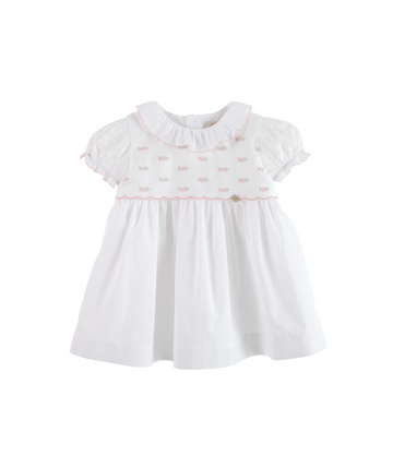 Elegante babymeisjesjurk - 100% premium katoenen breisel